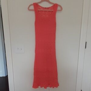 Sky's the Limit Open Knit Lined Tank Dress